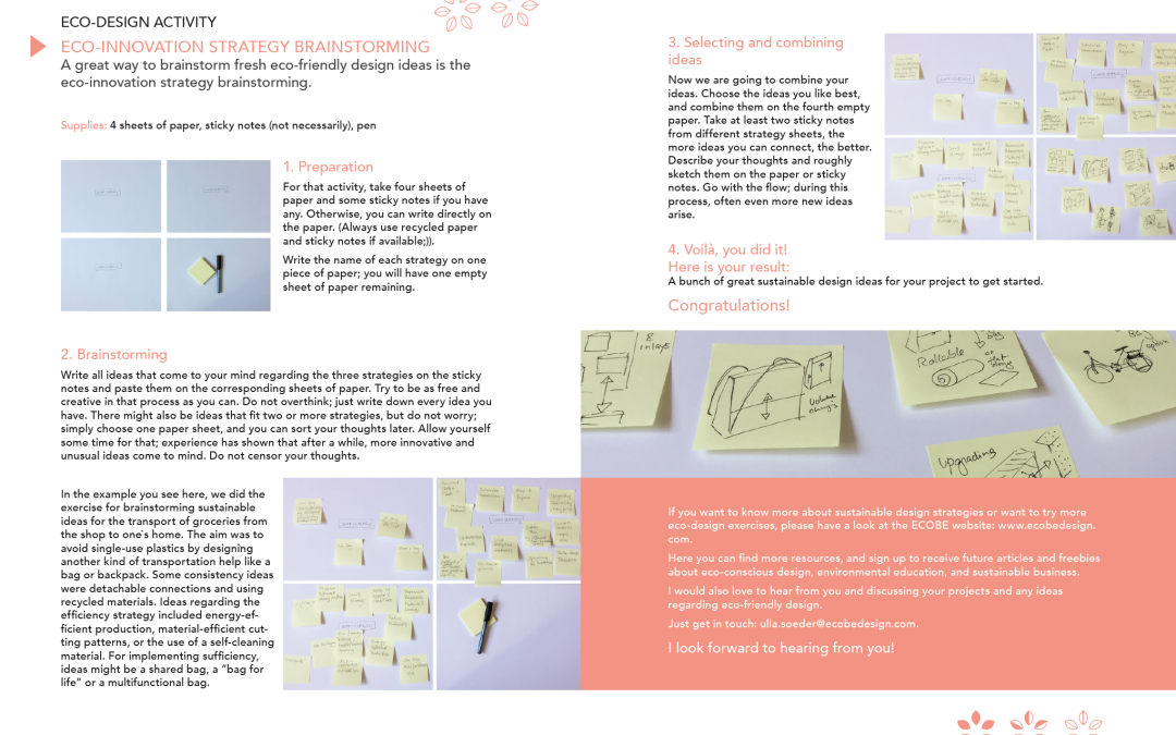 sustainability strategies brainstorming